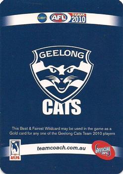 2010 Team Zone AFL Team - Best & Fairest Wildcards #BF-07a Gary Ablett Jr. Back